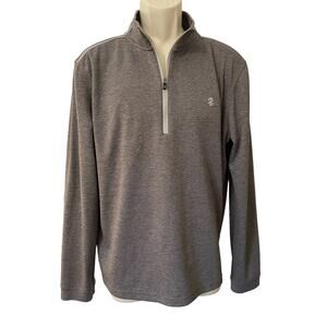 Izod Golf 1/4 Zip Pullover, Long Sleeve, Brown,‎ Exc Cond, Men's Large